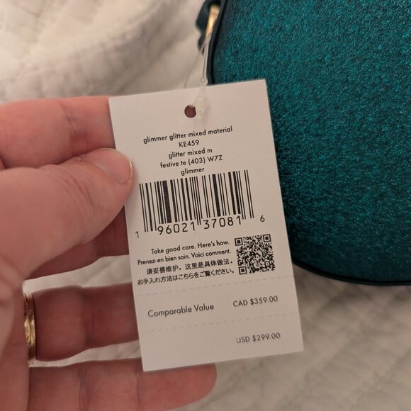 Kate Spade Glimmer Glitter Oval Camera Crossbody Bag - NWT! - Picture 3 of 15